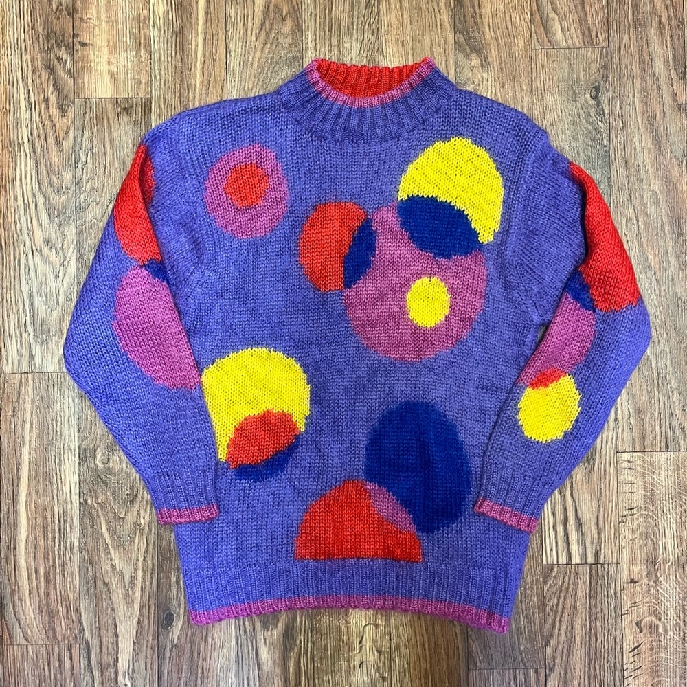Vintage 80s TARAZZIA Mohair High Neck Sweater